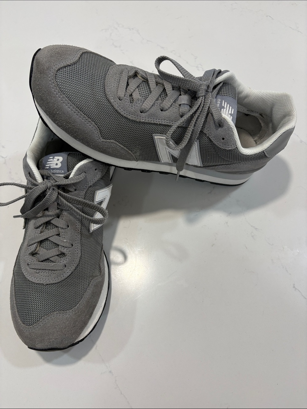 Mens New Balance 515 Grey Suede & Mesh Classic Sneakers Sz 10
